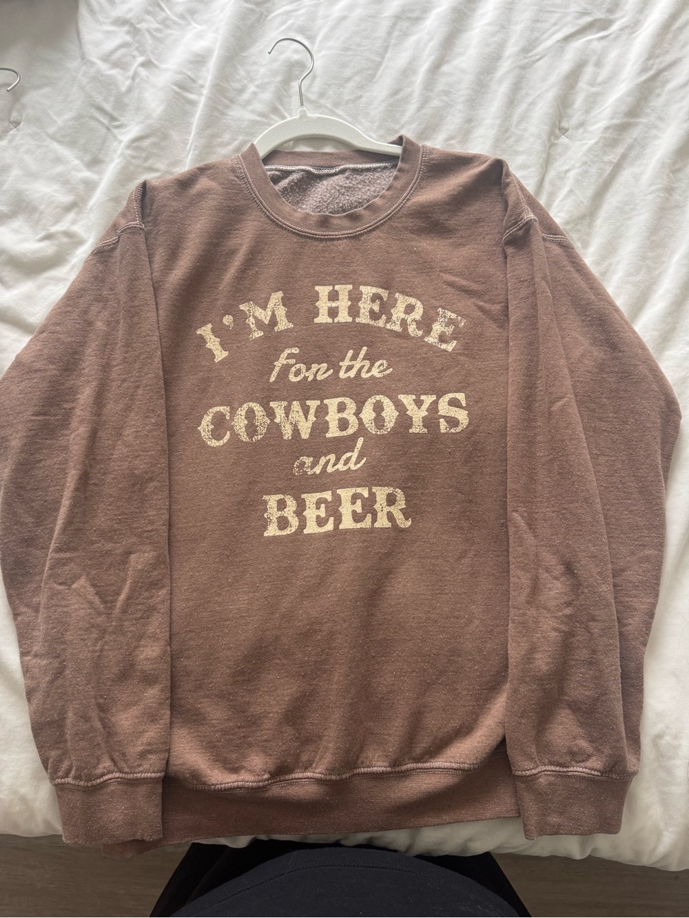Western Graphic Crewneck Sweatshirt Brown